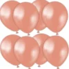 Latexballonger Metallic Roséguld 13 cm 25-pack (25-pack)