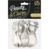 Latexballonger Metallic Vit