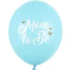 Latexballonger Mom to Be Ljusblå 50-pack
