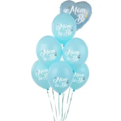 Latexballonger Mom to Be Ljusblå 50-pack