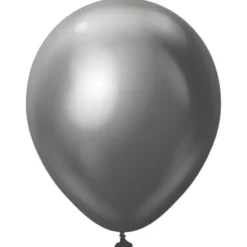 Latexballonger Rymdgrå Krom 30 cm (10-pack)