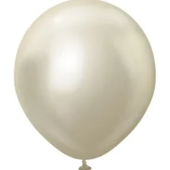 Latexballonger White Gold Chrome (5-pack)