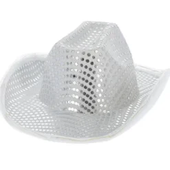 LED Cowgirl Hatt Silver