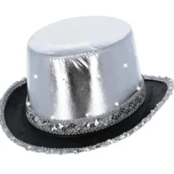 LED Hög Hatt Metallisk Silver
