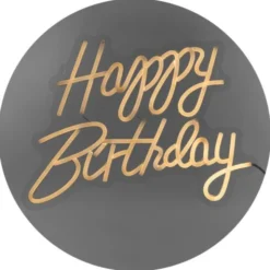 LED Neonskylt Happy Birthday Vit 40 x 29,5 cm