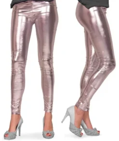 Leggings Metallic Silver (Small/Medium)