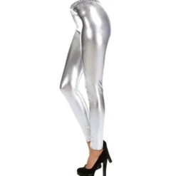 Leggings Silver Metallic