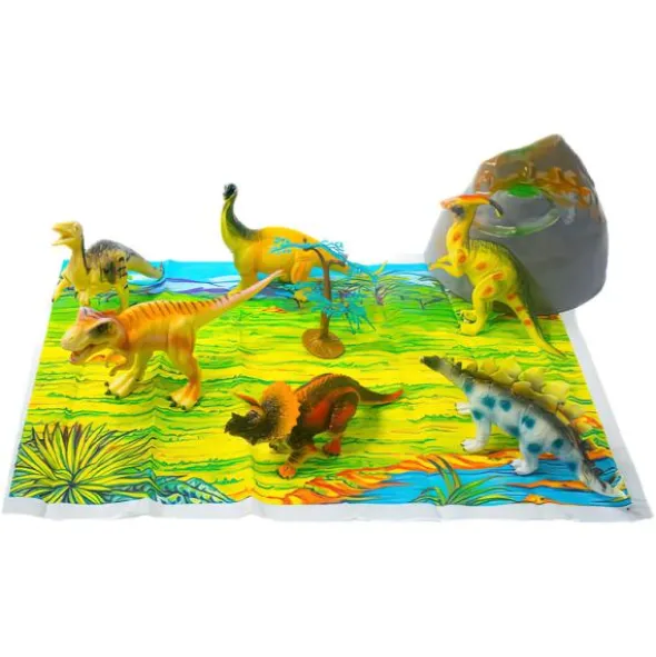 Leksaksdinosaurier i Burk