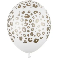 Leopard Latexballonger Guld
