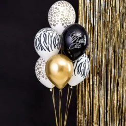 Leopard Latexballonger Guld