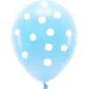Ljusblå Ballonger med Prickar