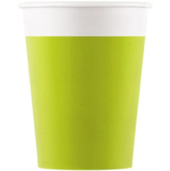 Ljusgröna Pappmuggar Solid Color