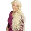 Lång Blond Lockig Renässans Peruk