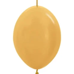 Länkande Latexballonger Guld (10-pack)