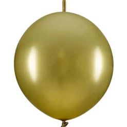 Länkande Latexballonger Guld 20-pack
