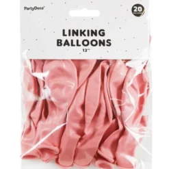 Länkande Latexballonger Ljusrosa 20-pack
