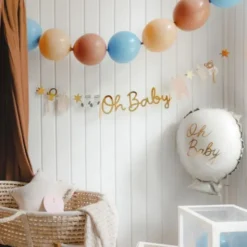 Länkande Latexballonger Ljusblå 20-pack