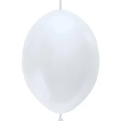 Länkande Latexballonger Pärlvit (10-pack)