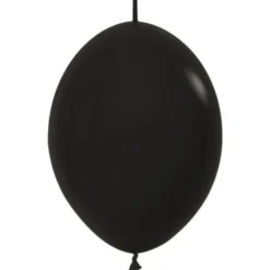 Länkande Latexballonger Svart (10-pack)