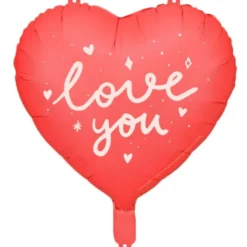 Love You Folieballong Hjärta