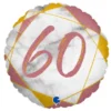 Marble 60 Holografisk Ballong Rosa