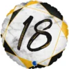 Marble 18 Holografisk Ballong Svart