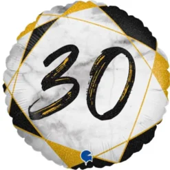 Marble 30 Holografisk Ballong Svart