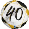Marble 40 Holografisk Ballong Svart