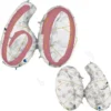 Marble 60 Holografisk Ballongsiffra Rosa