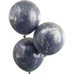 Marinblåa Konfettiballonger Dubbla Lager