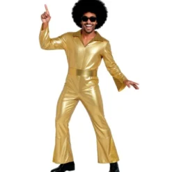Maskeraddräkt Guld Disco (M)
