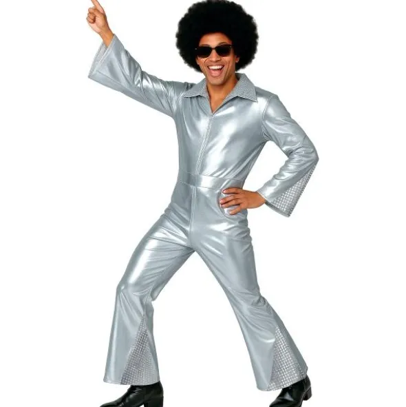 Maskeraddräkt Silver Disco (M)
