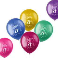 Metallic Ballonger Happy 21th