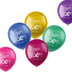 Metallic Ballonger Happy 50th