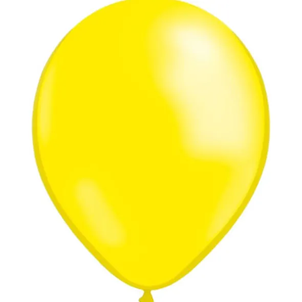 Metallic Ballonger Ljusgula (10-pack)