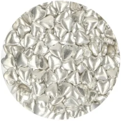 Metallic Silvrigt Hjärtströssel