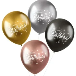 Metal Shine Ballonger Happy Birthday