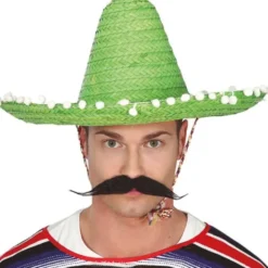 Mexikansk Sombrero Stråhatt Grön