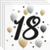 Milestone Happy Birthday 18 Års Servetter