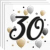 Milestone Happy Birthday 30 Års Servetter