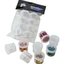 Mini Plastburkar med Lock Transparenta 8-pack