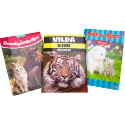 Målarböcker Djur 3-pack