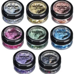 Moon Glitter Holografiskt Chunky Glitter (Silver)