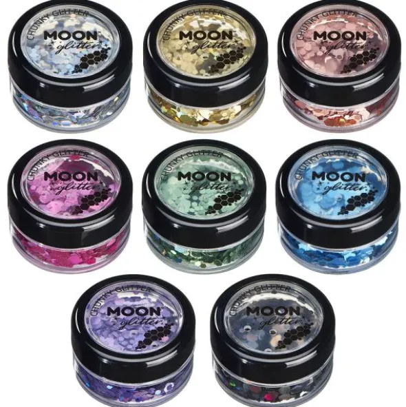 Moon Glitter Holografiskt Chunky Glitter (Silver)