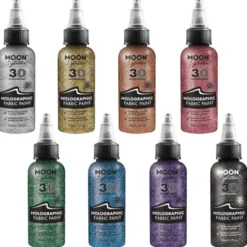Moon Glitter Holografiskt Glitter Textilfärg 30 ml (Silver)