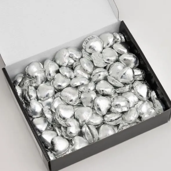 Mörk Chokladhjärtan Vegan Silver 1kg