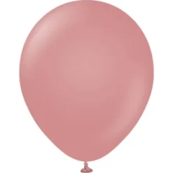 Mörkrosa Latexballonger Retro Rosewood 25-pack (25-pack)