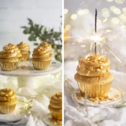 Muffinsformar Guldmetallic