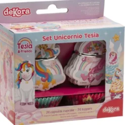 Muffinsformar med Cake Toppers Enhörning 48-pack