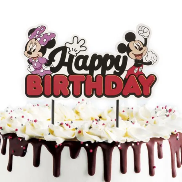 Musse och Mimmi Pigg Happy Birthday Tårtdekoration